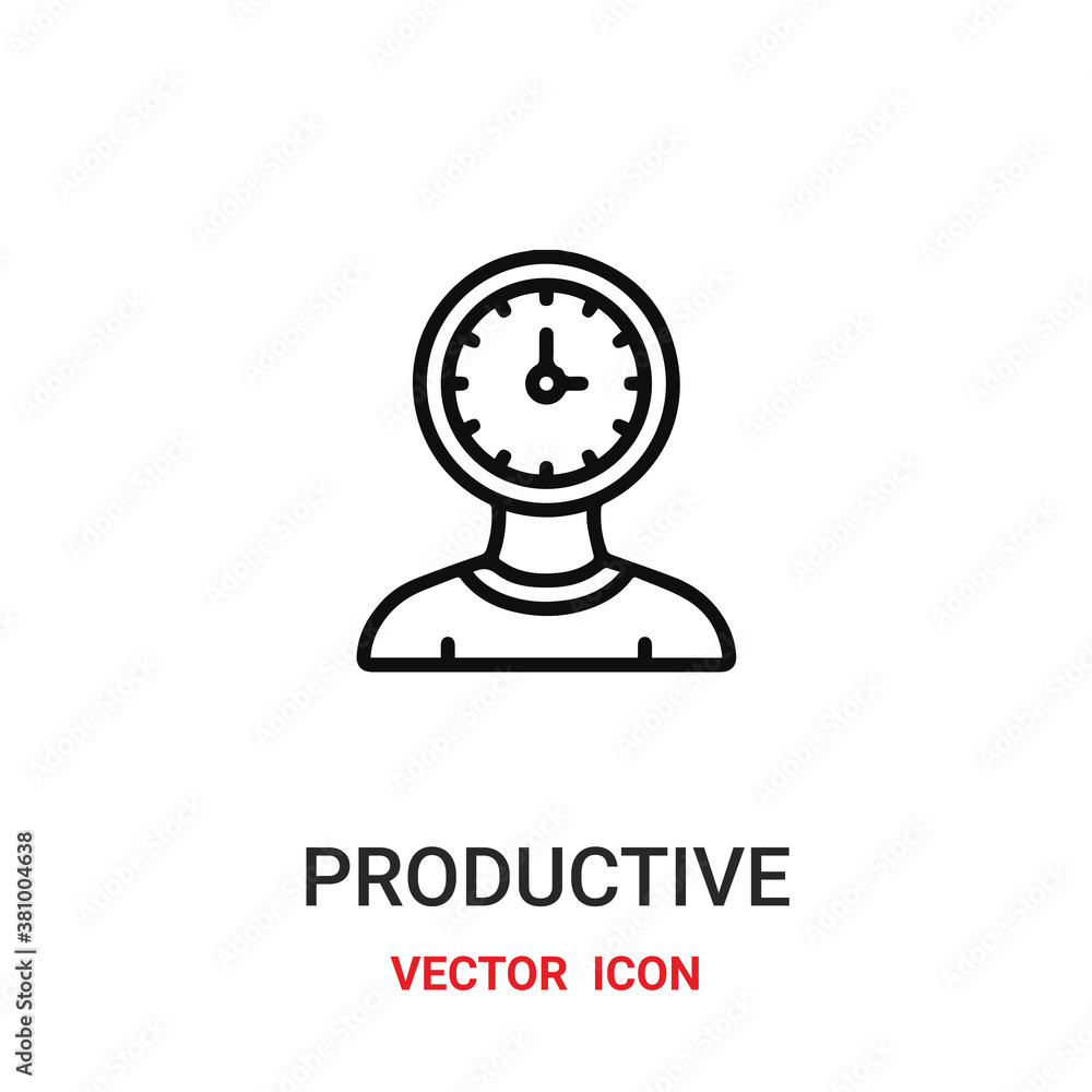 Productive vector icon. Modern, simple flat vector illustration for website or mobile app.Management symbol, logo illustration. Pixel perfect vector graphics	