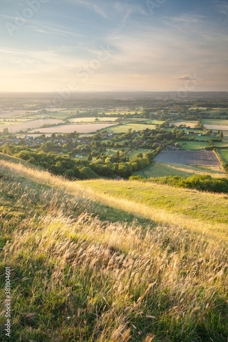 View from the South Downs near Devil's Dyke to the Sussex countryside