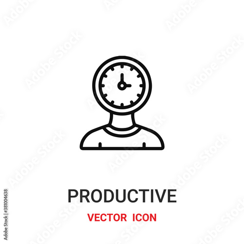 Productive vector icon. Modern, simple flat vector illustration for website or mobile app.Management symbol, logo illustration. Pixel perfect vector graphics 