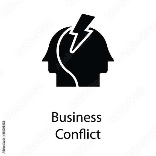 business conflict vector glyph icon