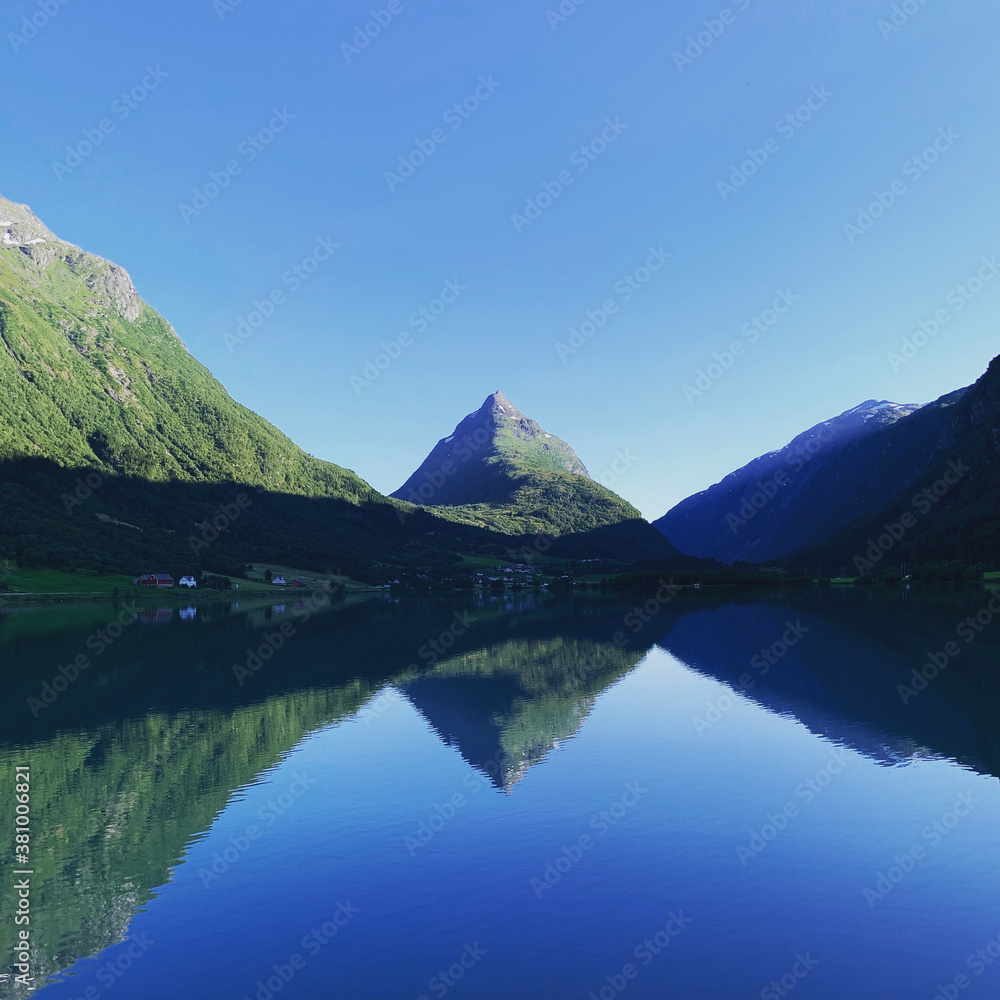 Reflections in mountain lake Reflections in mountain lake