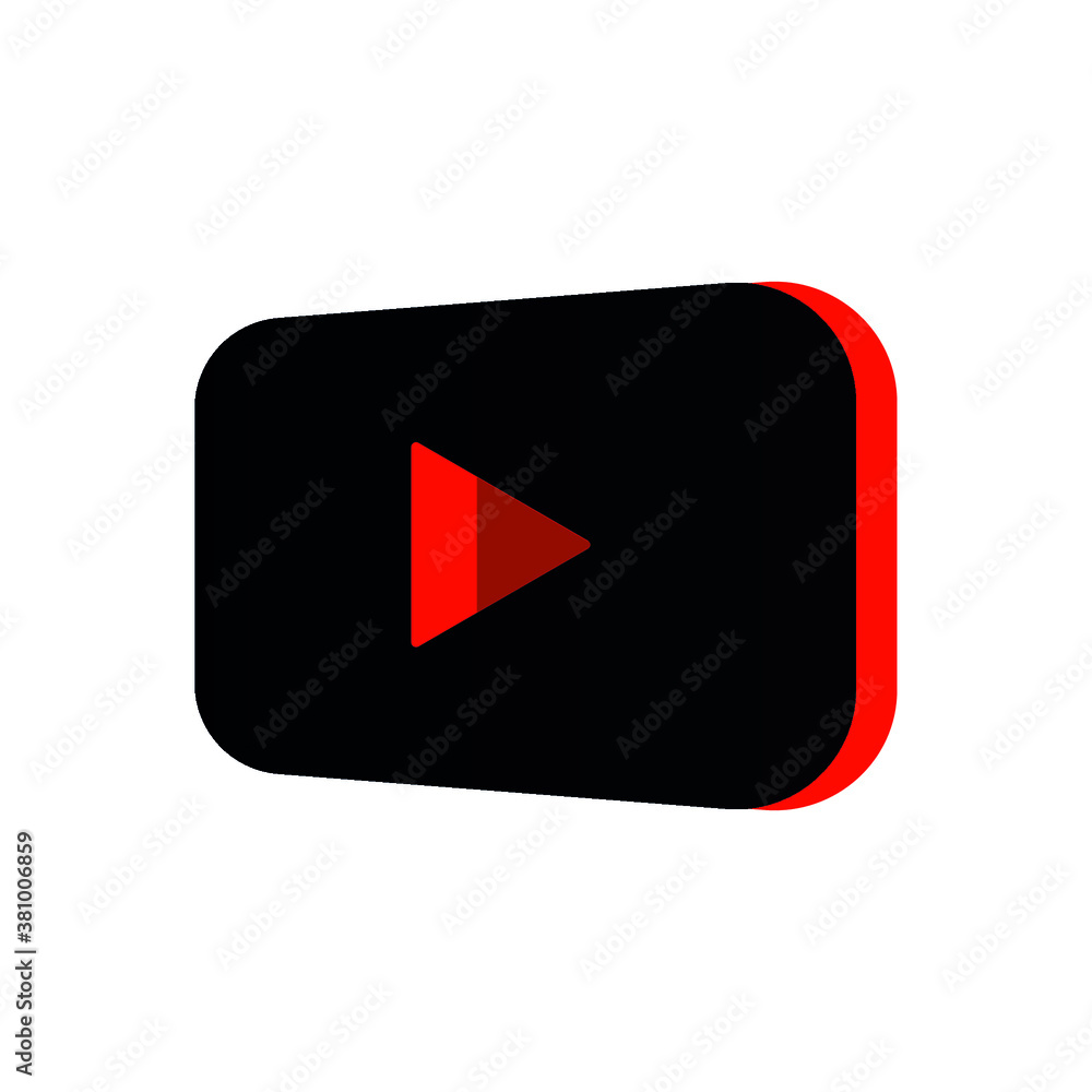 Vector illustration. Video icon in volume. Vector illustration. Video icon in volume.