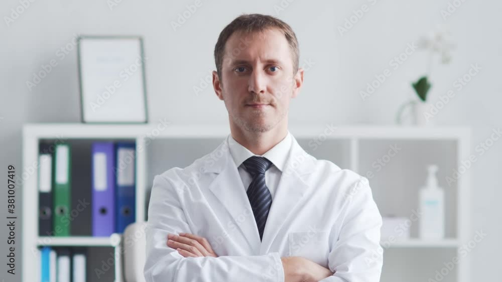 Professional medical doctor working in hospital office. Professional medical doctor working in hospital office.