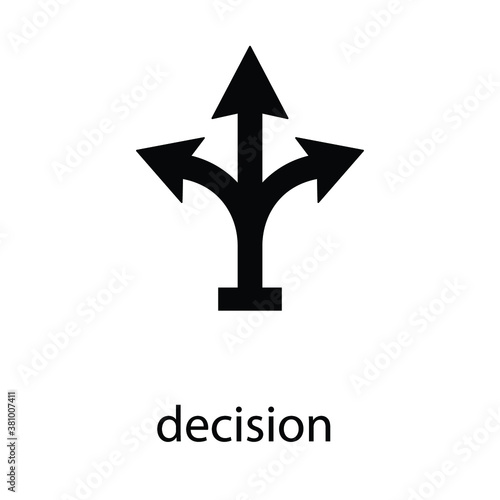 decision vector glyph icon