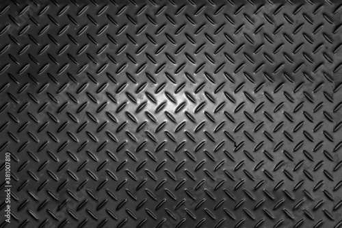 Black dark grey Checker Plate abstract floor metal stanless background stainless pattern surface