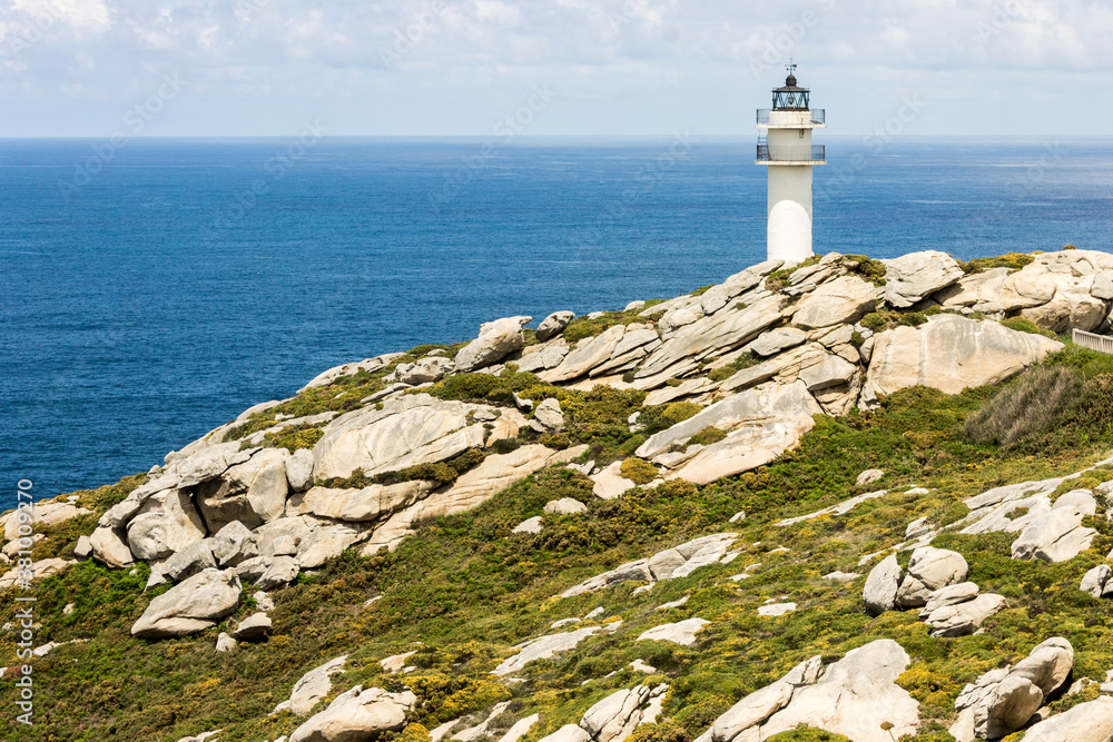 Xove, Spain, The lighthouse of Punta Roncadoira in Galicia