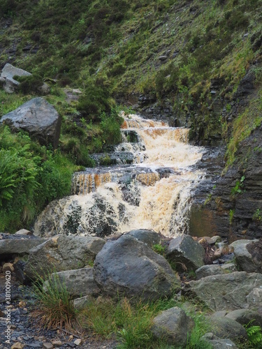 Waterfall in the peak district in derbyshire