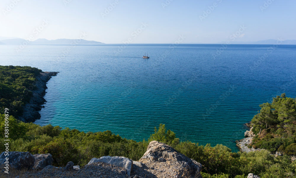 View of the sea and mountains, Dilek Peninsula National Park in Turkey, View of the sea and mountains, Dilek Peninsula National Park in Turkey,