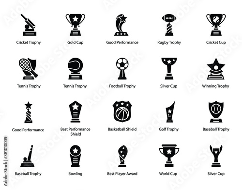 award trophy glyph icon