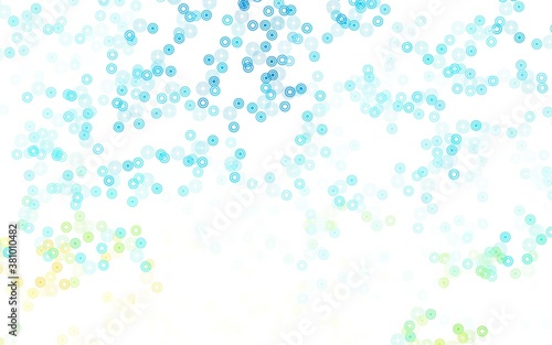 Light Blue  Yellow vector texture with disks.