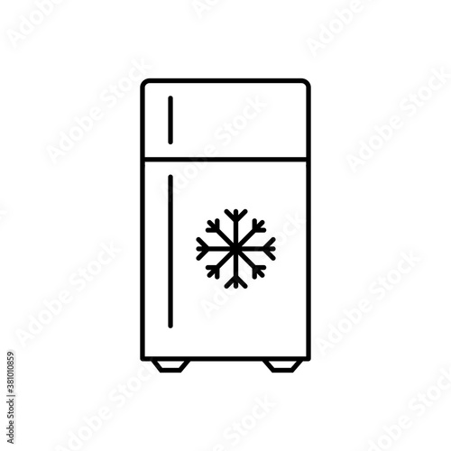 Fridge icon vector outline style sign and symbols