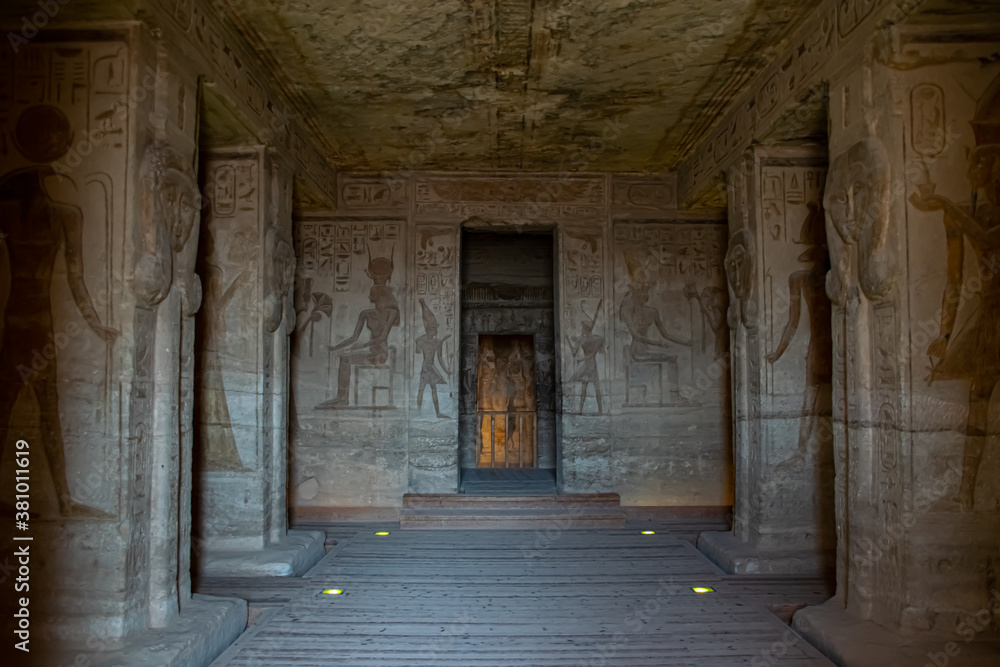 Architecture from historical place, Abu simbel temple, Egypt 2018 september