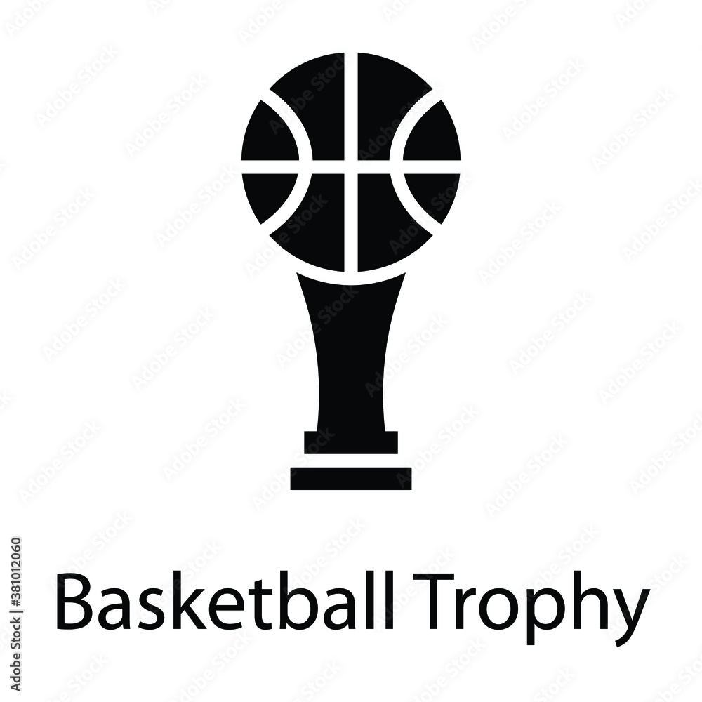 basketball award trophy glyph icon basketball award trophy glyph icon