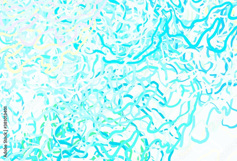 Fototapeta premium Light Blue, Yellow vector pattern with spheres, lines.