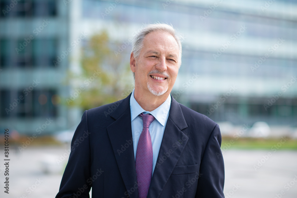 Portrait of a senior businessman in a modern city Portrait of a senior businessman in a modern city