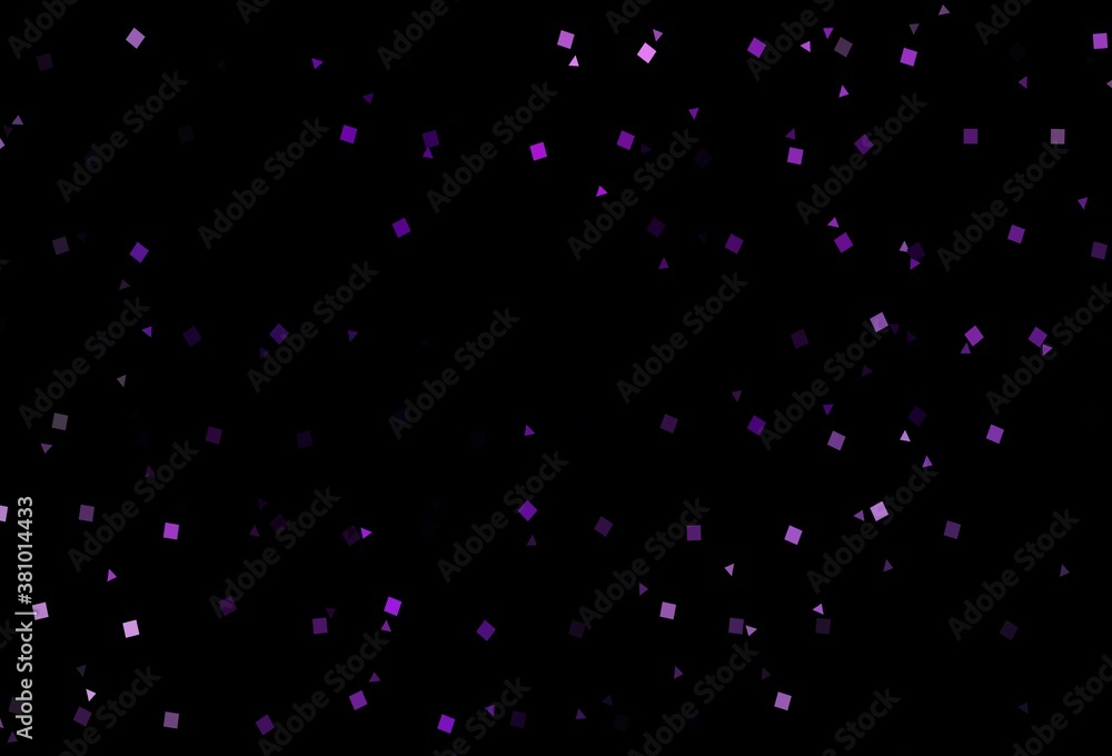 Dark Purple vector template with crystals, circles, squares. Dark Purple vector template with crystals, circles, squares.