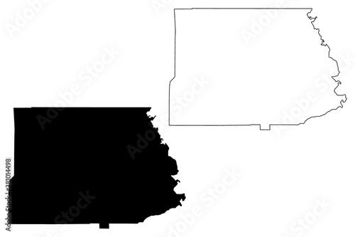 Copiah County, Mississippi (U.S. county, United States of America, USA, U.S., US) map vector illustration, scribble sketch Copiah map