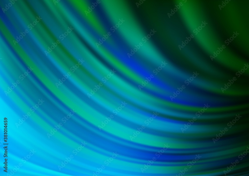 Light Blue, Green vector background with bent lines. An elegant bright illustration with gradient. Textured wave pattern for backgrounds.