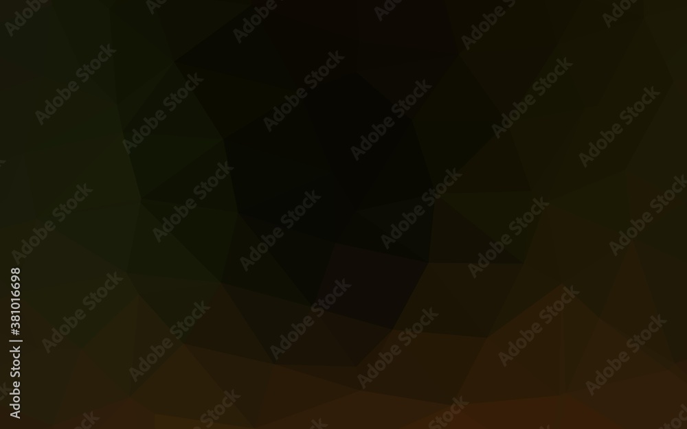 Dark Green vector shining triangular template. Colorful illustration in abstract style with gradient. Template for a cell phone background.
