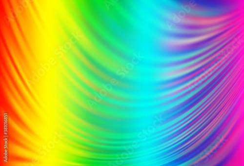 Fototapeta Naklejka Na Ścianę i Meble -  Light Multicolor, Rainbow vector template with bubble shapes.