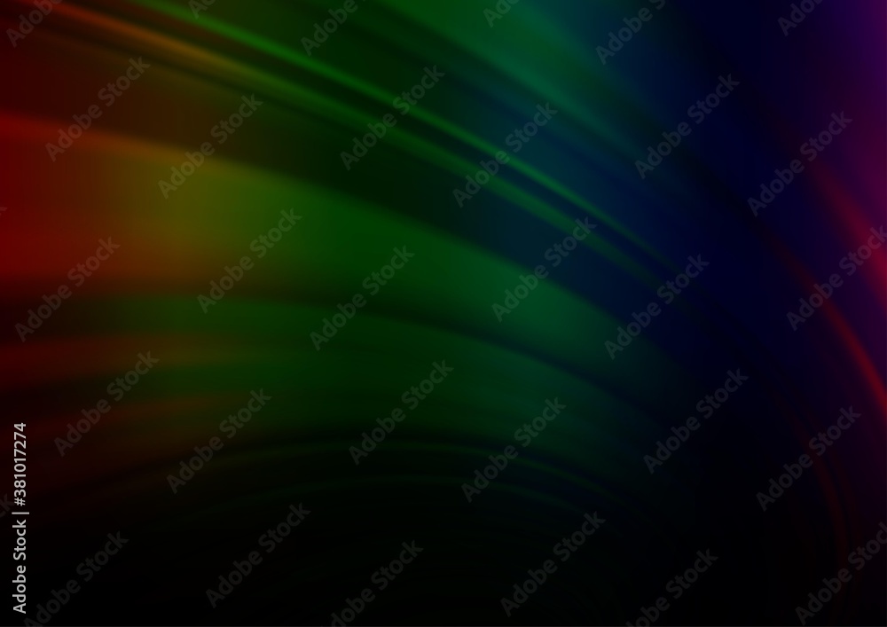Dark Multicolor, Rainbow vector abstract blurred background. An elegant bright illustration with gradient. The blurred design can be used for your web site.