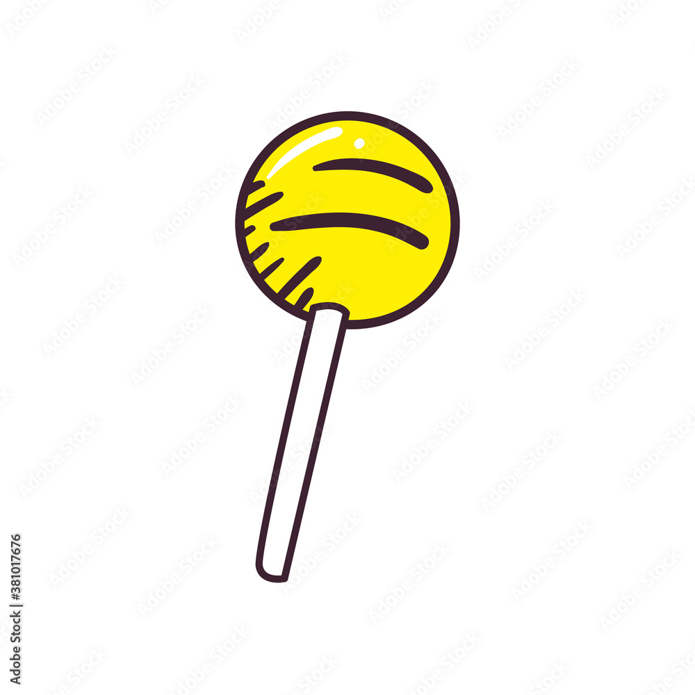 pop art sweet candy line and fill style icon vector design pop art sweet candy line and fill style icon vector design