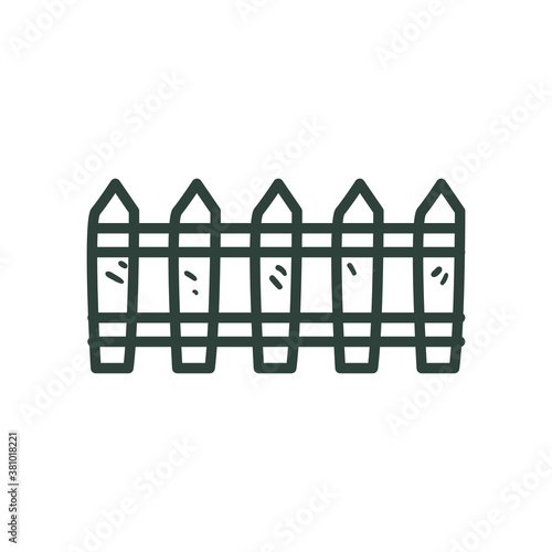 farm fence line style icon vector design