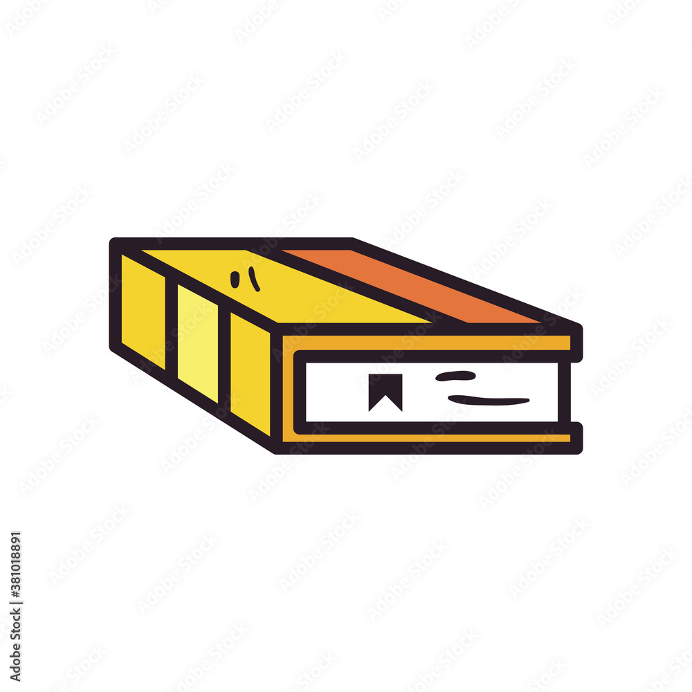 book line and fill style icon vector design book line and fill style icon vector design