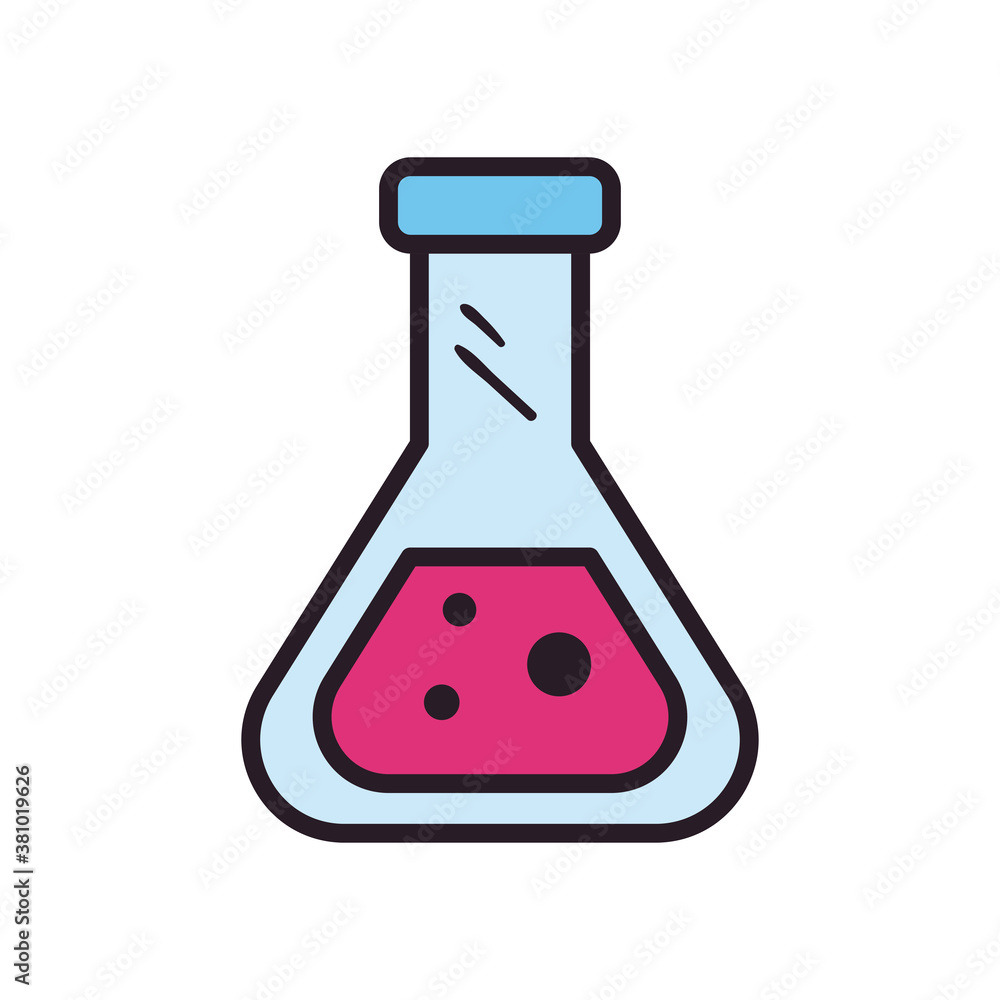 flask line and fill style icon vector design flask line and fill style icon vector design