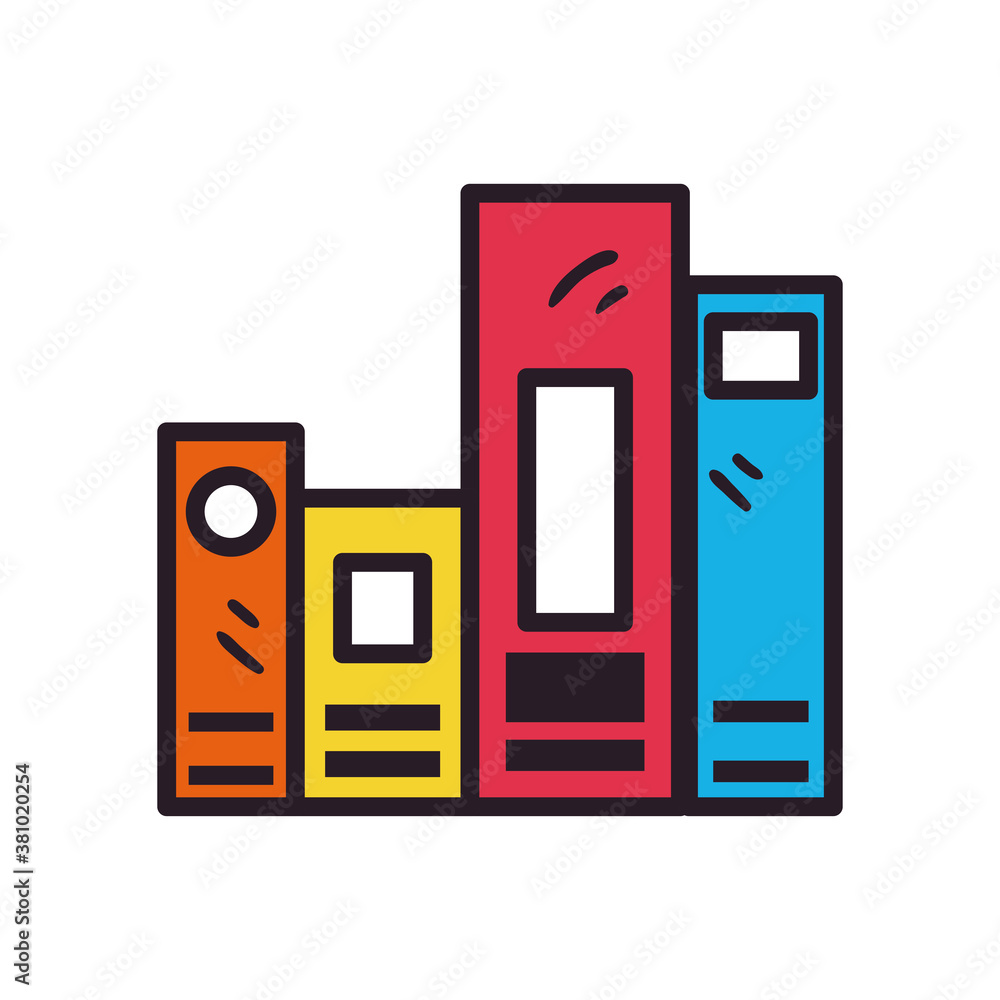 books line and fill style icon vector design books line and fill style icon vector design