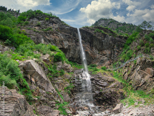 Around wonderful lake of Antrona. Antrona valley  Alps  Italy.