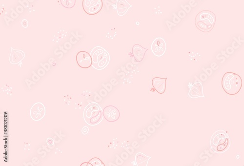 Light Red vector texture with delicious snacks.
