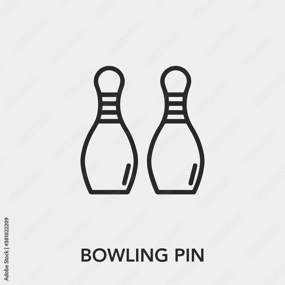 bowling pin icon vector. Linear style sign for mobile concept and web design. bowling pin symbol illustration. Pixel vector graphics - Vector. bowling pin icon vector. Linear style sign for mobile concept and web design. bowling pin symbol illustration. Pixel vector graphics - Vector.
