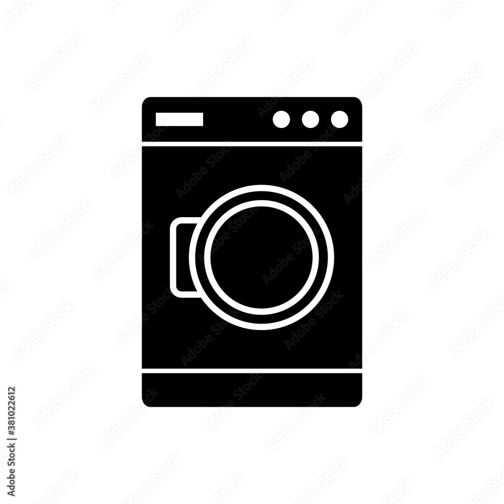 washing machine flat icon illustration washing machine flat icon illustration