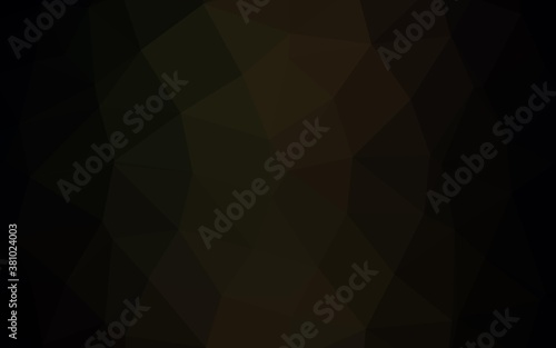 Dark Black vector polygonal background. Colorful illustration in abstract style with gradient. Elegant pattern for a brand book.
