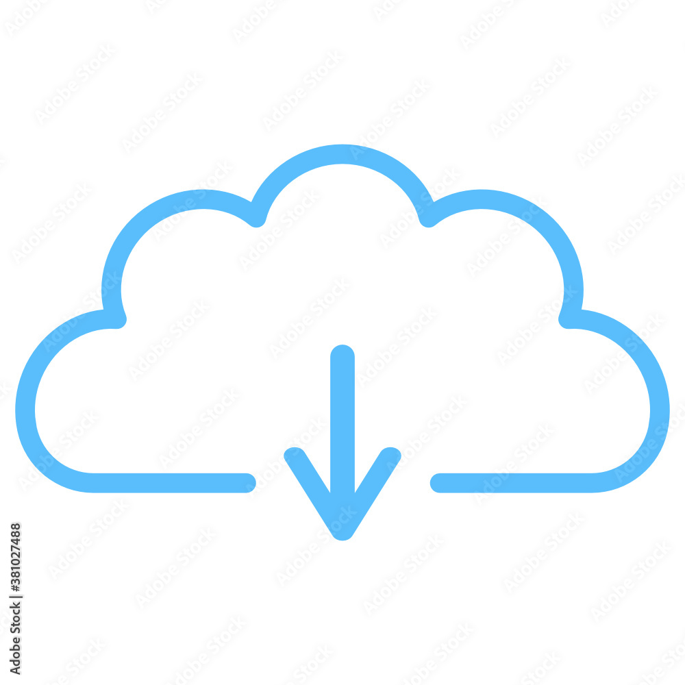 Set of blue cloud data icon. Cloud storage symbol Set of blue cloud data icon. Cloud storage symbol