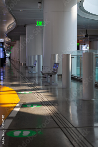 Photography Empty transit center in San Francisco due to pandemic