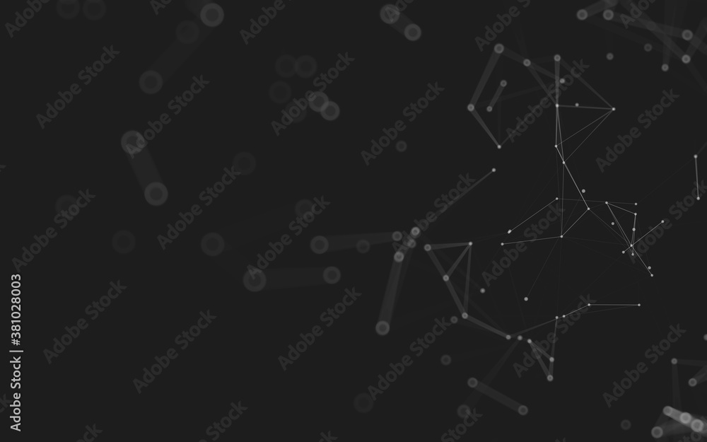 Abstract background. Molecules technology with polygonal shapes, connecting dots and lines. Connection structure. Big data visualization. Abstract background. Molecules technology with polygonal shapes, connecting dots and lines. Connection structure. Big data visualization.