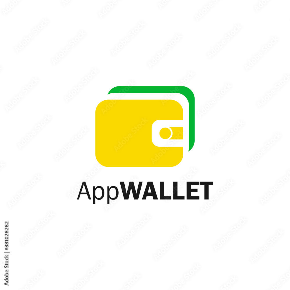 abstract wallet payment app logo design vector. wallet icon abstract wallet payment app logo design vector. wallet icon