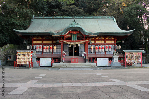 Main temple of Hachimanasami Jinja Shrine in Beppu