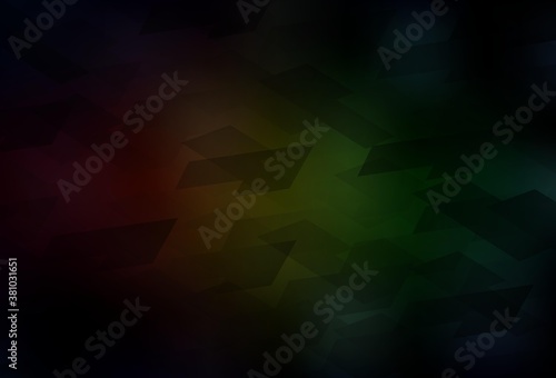 Dark Green, Red vector pattern in square style.