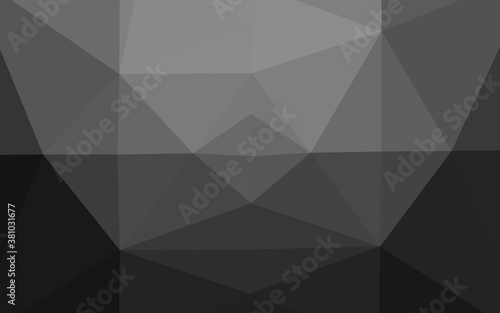 Dark Silver, Gray vector triangle mosaic cover. Colorful illustration in Origami style with gradient. Textured pattern for background.
