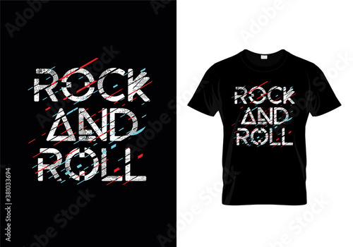 Rock And Roll T-Shirt Design Template
