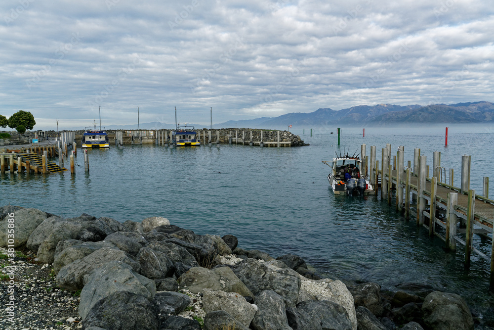 South Bay harbour, Kaikoura, south island, New Zealand. South Bay harbour, Kaikoura, south island, New Zealand.
