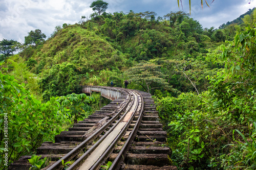 Amaga, Antioquia / Colombia. March 31, 2019. Old railway road of Antioquia, Colombia photo