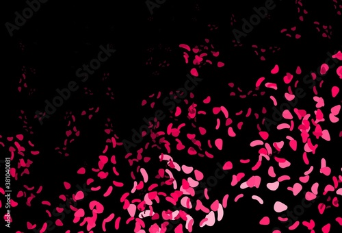 Dark Red vector backdrop with abstract shapes.