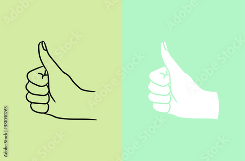 Hand gestures vector illustration. Hand symbol. 