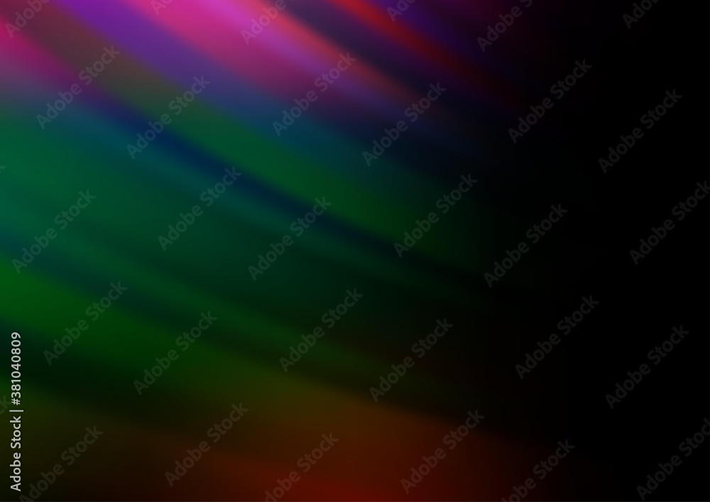 Dark Multicolor, Rainbow vector texture with colored lines. Decorative shining illustration with lines on abstract template. Smart design for your business advert.