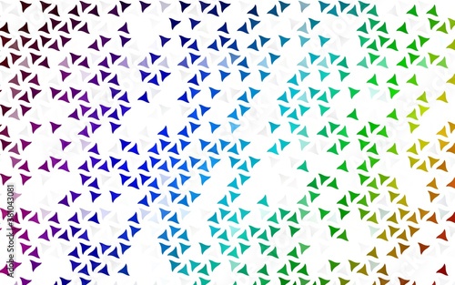 Light Multicolor, Rainbow vector seamless background with triangles. Modern abstract illustration with colorful triangles. Design for textile, fabric, wallpapers.