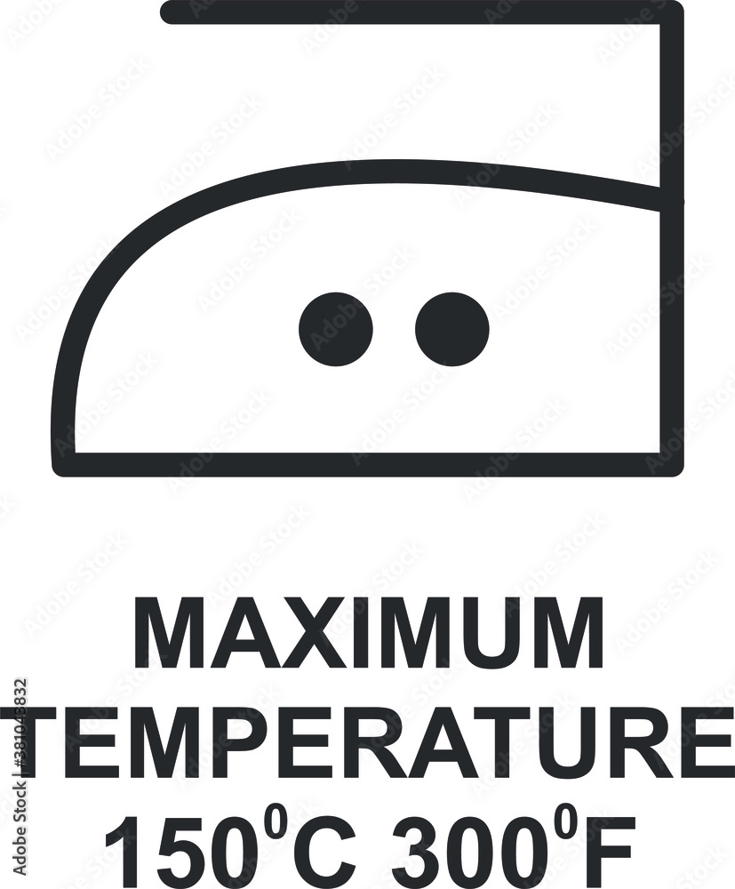 MAXIMUM TEMPERATURE 150 DEGREE ICON, SIGN AND SYMBOL MAXIMUM TEMPERATURE 150 DEGREE ICON, SIGN AND SYMBOL